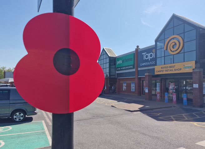 Honouring Remembrance Poppy Installations in Crewe